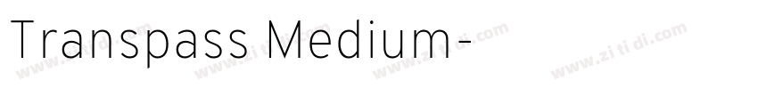 Transpass Medium字体转换